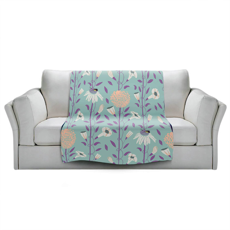 Couverture Fleurs dans le ciel, 68 po x 80 po