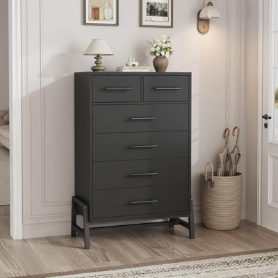 6 Dresser for Bedroom, Freestanding 46.6 in Tall Drawer Dresser with Storage, Closet Storage Chest for Living Room, Bedroom, Entryway