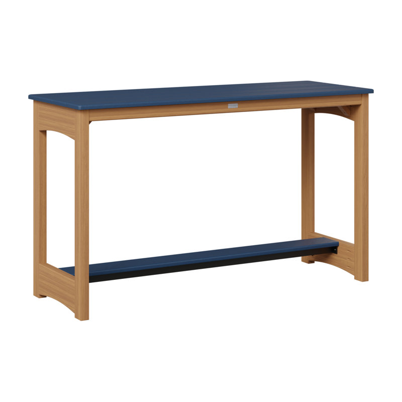 Table de jardin à hauteur de comptoir Berlin Gardens, Marine, 35.5" H x 60" W x 22" D, Teck naturel