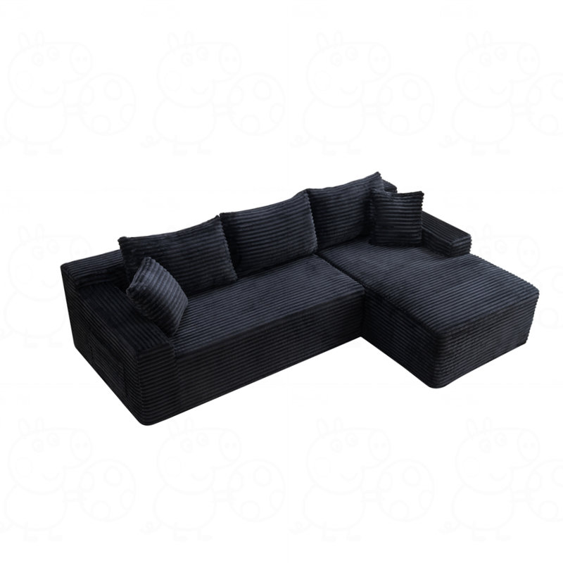 Canapé modulaire 106,3 po Cloud, Noir