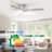  Sofucor Rachel 52'' 3-Solid Wood Blade Flush Mount Classic Ceiling Fan no Lights, Grey-670831648-608332668