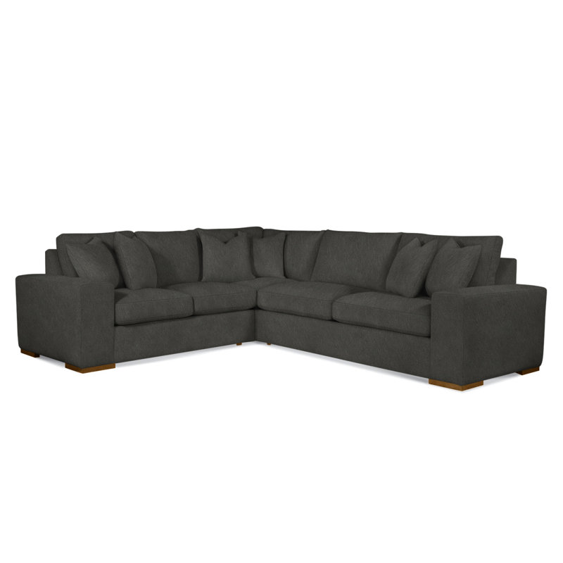 Memphis Sectional, Brown Geometric, 0456-33, Left Hand Facing, Havana