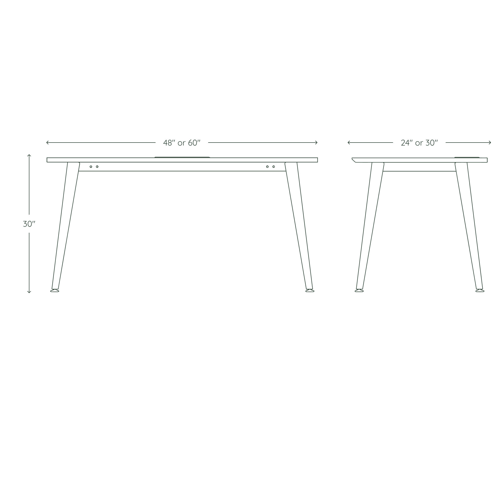 Office Desk, Fog, Mirror, 30" H x 60" W x 30" D