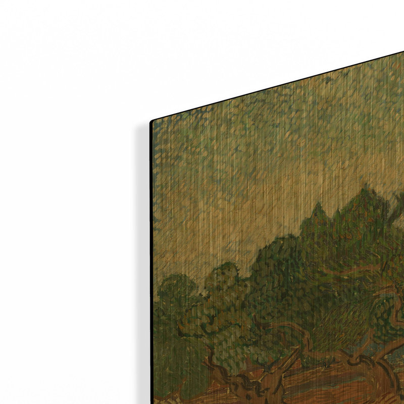 «Olive Grove II» par Vincent Van Gogh, art mural en métal doré, 36 po x 24 po, 36"x24"