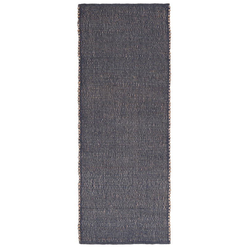 Tapis campagnard en jute et coton Colston, Tapis de couloir 2 pi x 6 pi