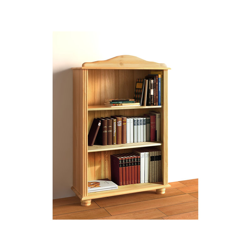 Mette 116 cm H x 77 cm W Solid Wood Standard Bookcase, Brown
