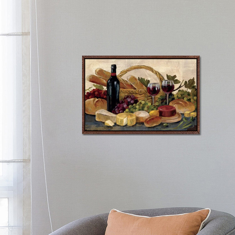 Tuscan Evening Wine by Silvia Vassileva - Print on Canvas, 66.04 cm H x 45.72 cm W, Wrapped Canvas