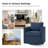 Nicha 29"W Modern Farmhouse Slipcovered Swivel Barrel Chair-1884077644