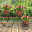 Support à plante tricycle pour 3 pots de fleurs-1758409516