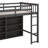 Jimmya Loft Bed with 8 Open Storage Shelves and Built-in Ladder-1494766841-1494766842