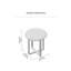 Table de bout en bois massif avec bords festonnés Carya-207860052