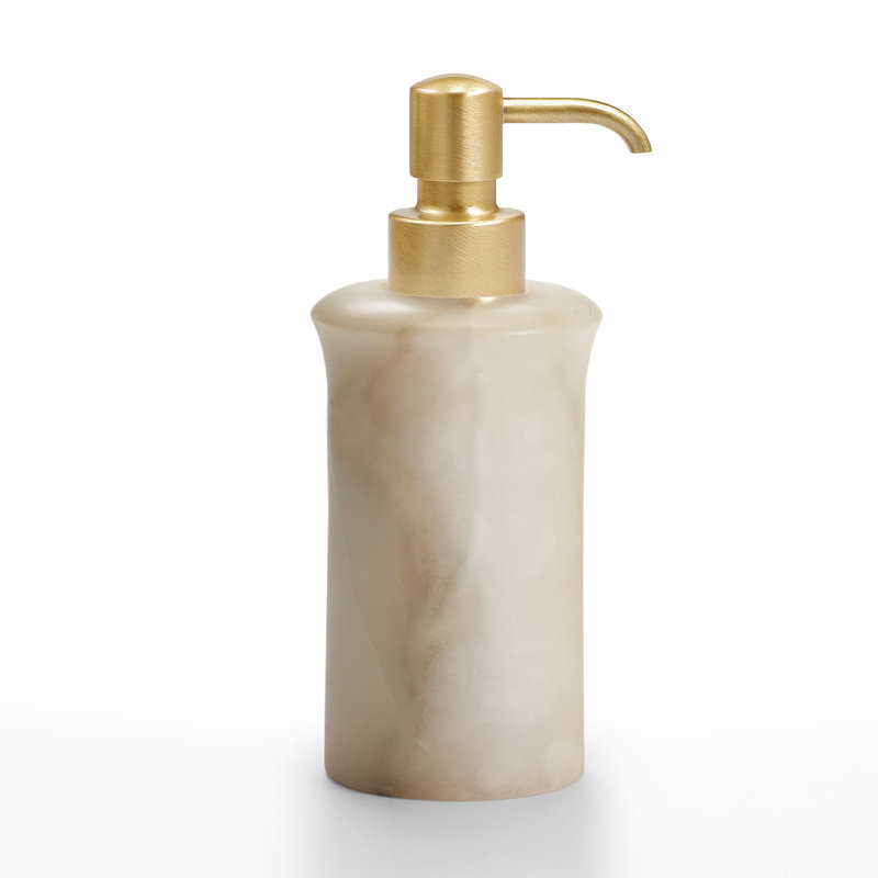 Alisa Soap Dispenser, Creamy/Brushed Brass