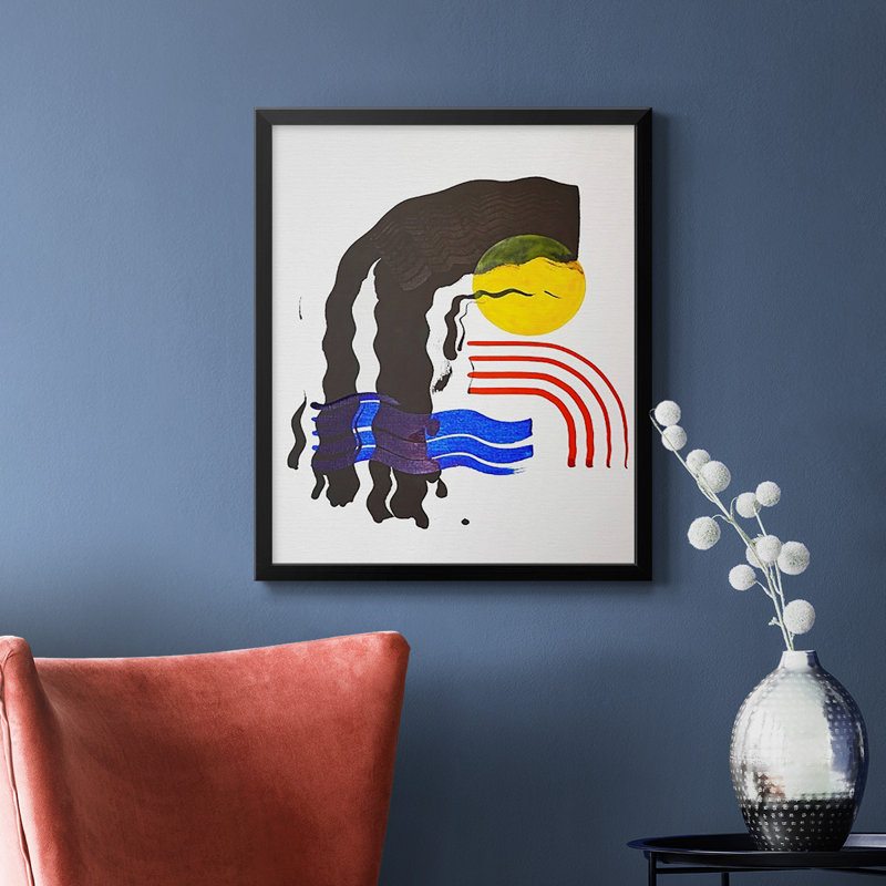 Shifting I, toile encadrée de qualité supérieure - prête à être accrochée, Noir, H 24 po x l 20 po