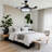 Black Bird's Nest Bluetooth Fan Light - Remote Control Dimmer / Bluetooth Link / Play Music