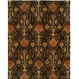 Hand Woven Wool Ikat Area Rug