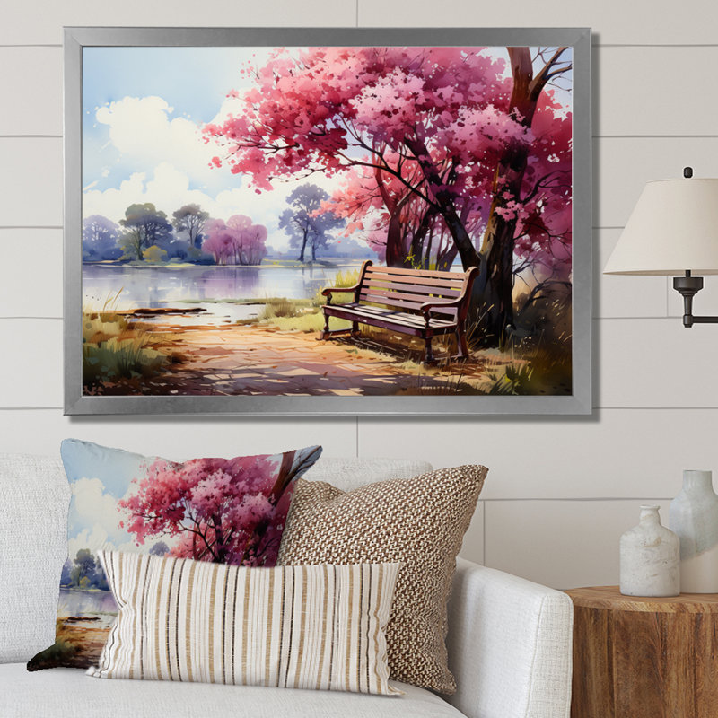 Meadow Rose Petal Path - Meadow Canvas Prints, H 16 po x l 32 po, Cadre photo argenté