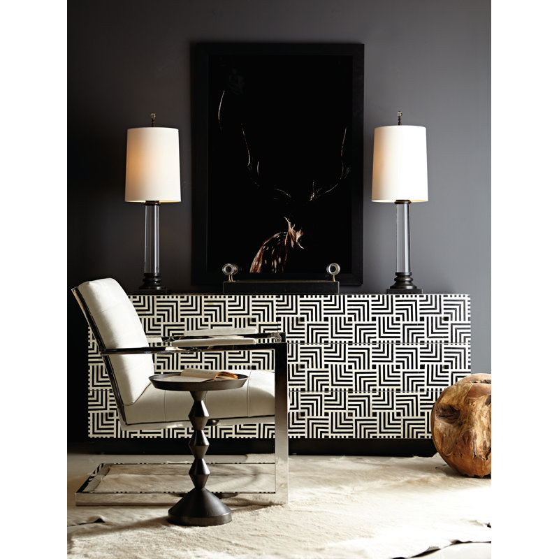 Mirabelle Tray Top Pedestal End Table