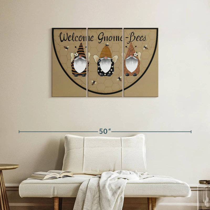 Kelan Welcome Gnome Bees, 24" H x 38" W
