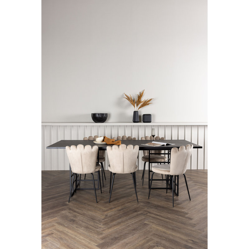 Aisling 6 - Person Dining Set, Black