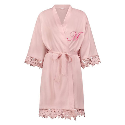 Satin Sateen Women Above Knee Bathrobe