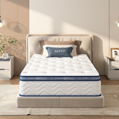 Inch Hybrid Mattress, Medium Firm Support, Cotton Cover, Twin Size, Hypoallergenic