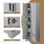 Armoire de rangement d'appoint avec tablette réglable-1403230607