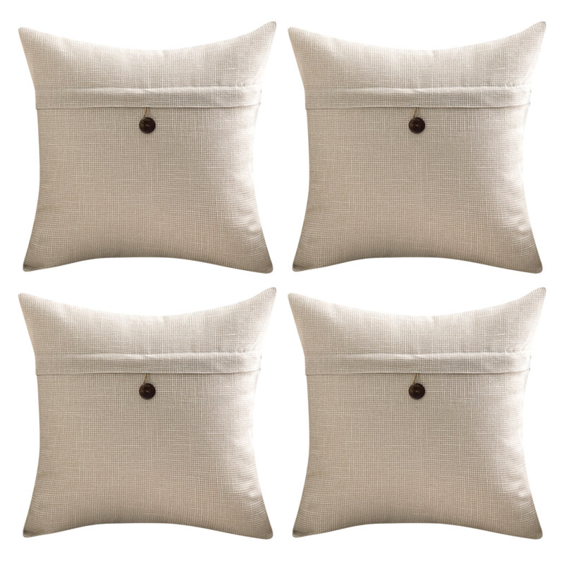  Coussin réversible, Crème, H 18 po x l 18 po