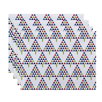 Polyester Geometric Square Placemat
