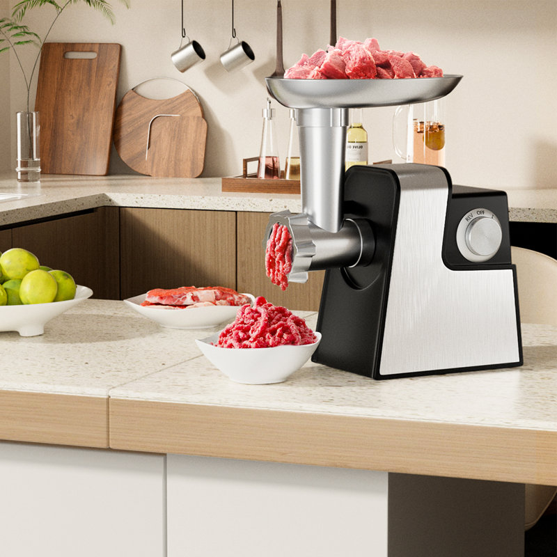 Electric Stainless Steel Meat Grinder With Attachment