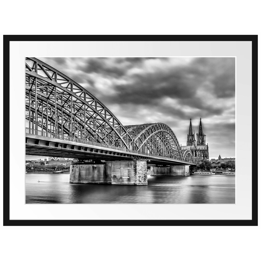 Gerahmtes Poster Hohenzollernbrücke in Köln