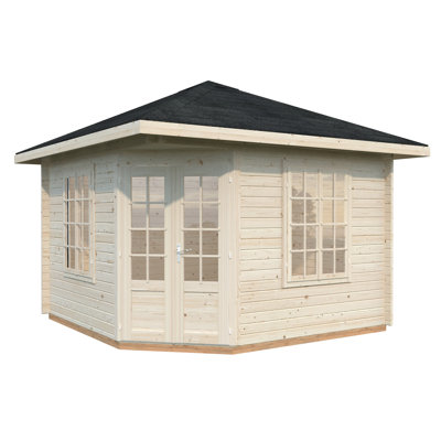 Melanie 11.5 x 11.5 Ft. Tongue & Groove Corner Summer House