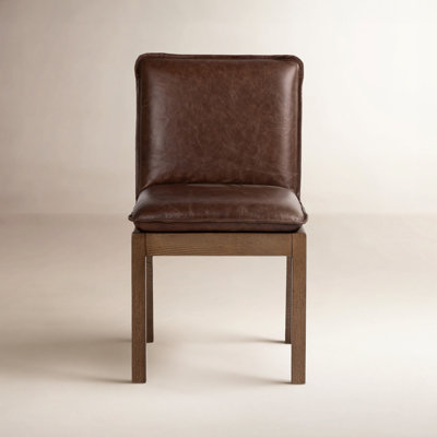 Cori Genuine Leather Side Chair Dining Chair by Birch Lane