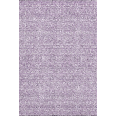 Premium Machine Washable Prisco Lavender Rug