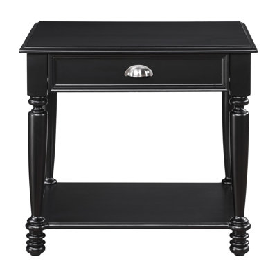 Table d'appoint Classic Design avec tiroir et tablette inférieure