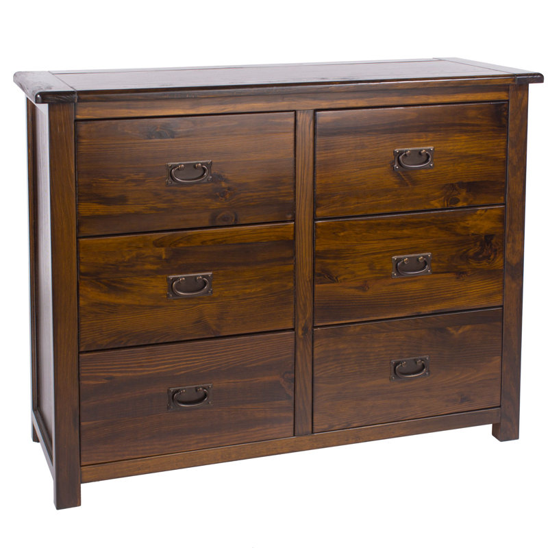 Somerville 3+3 Drawer wide chest of drawers