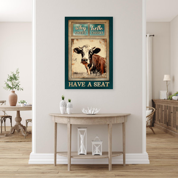 Targa in metallo in metallo Why Hello Sweet Cheeks Have A Seat Poster artistico vintage Pittura in ferro retrò Decorazione da parete Regalo artistico Caffetteria all'aperto Bar Garage Decorazione fatt