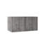 Armoire de meuble-lavabo flottant 36 po, contreplaqué, portes doubles à fermeture douce, rangement intérieur spacieux, fixation murale, armoire seulement, lavabo non inclus, gris