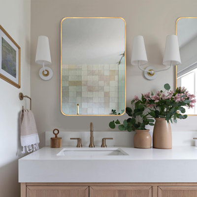 Viridiana Metal Rectangle Wall Mirror Set of 2