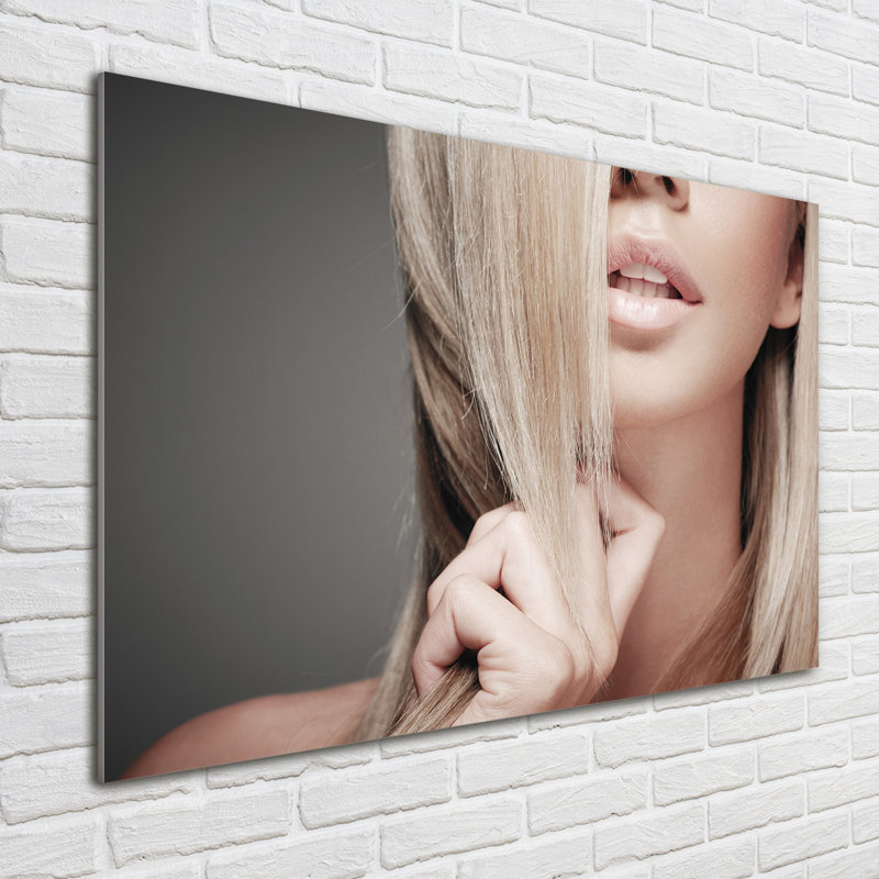 Beautiful Blonde - No Frame Print on Glass