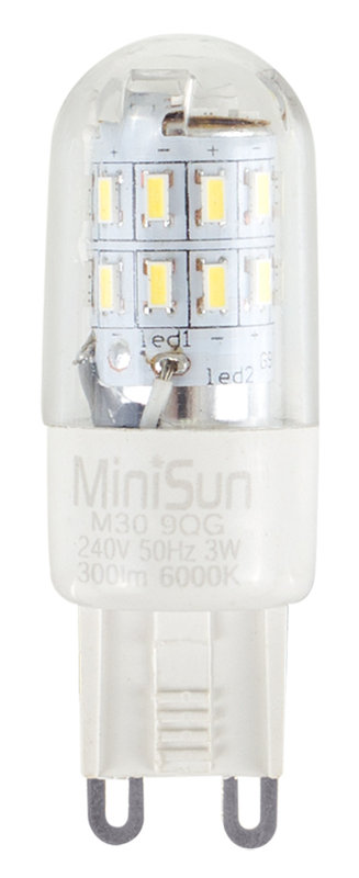 Sunseri 3W G9 LED Light Bulb, Cool White