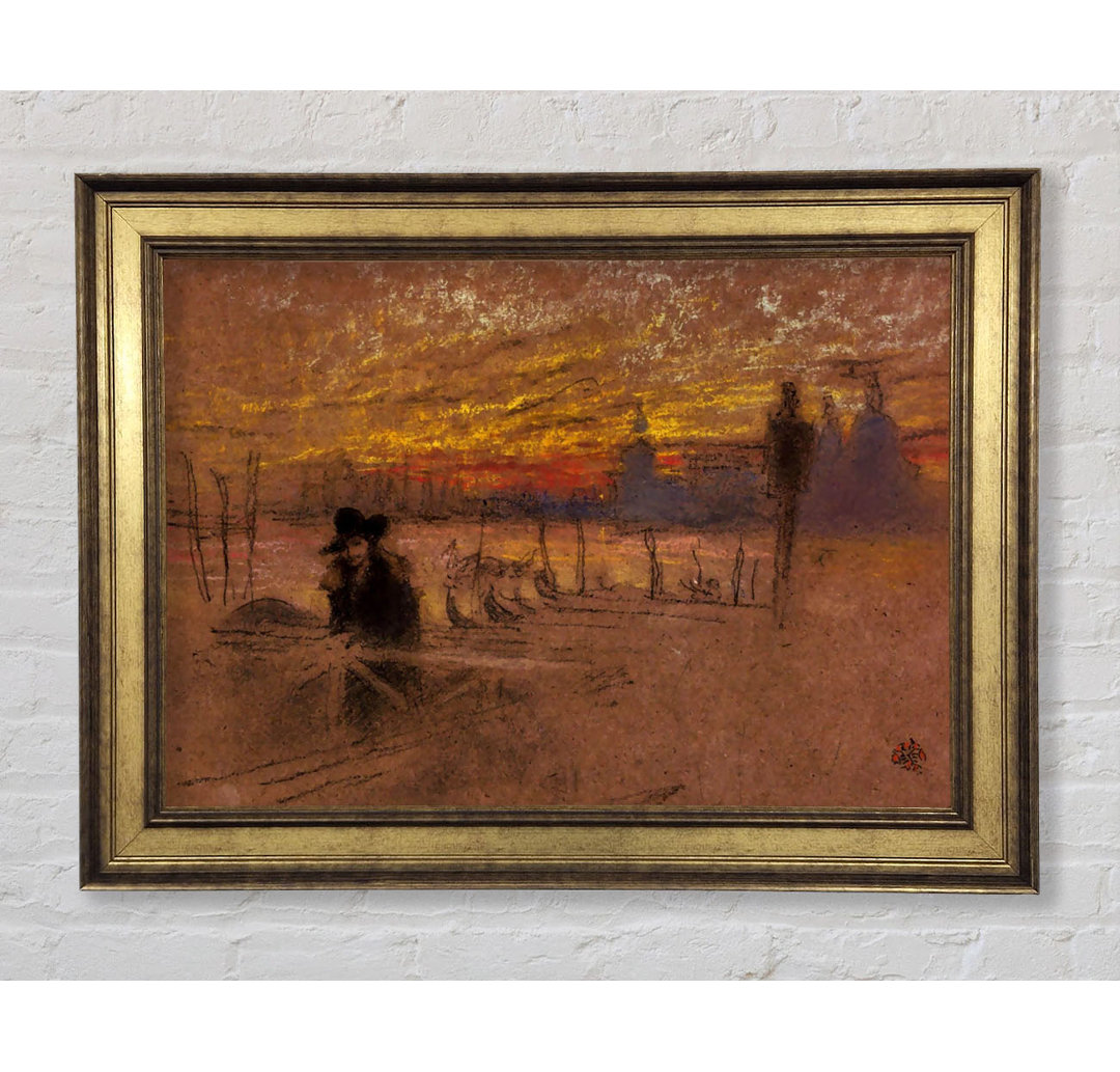 Whistler Sunset Rot und Gold - Einzelner Bilderrahmen Kunstdrucke