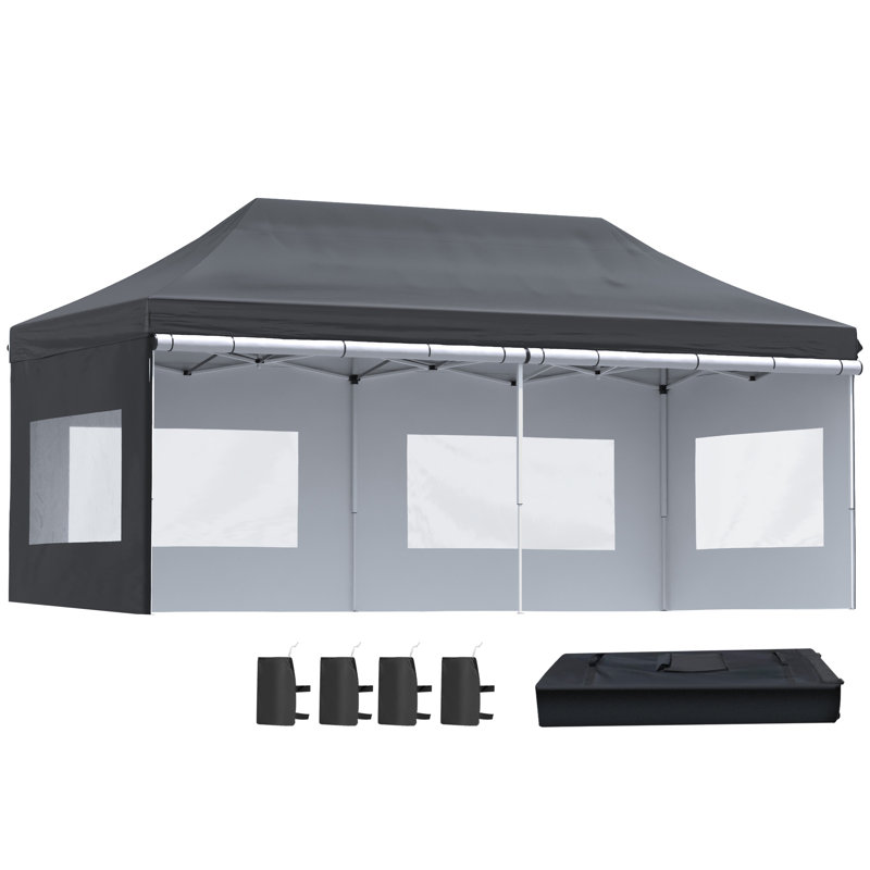 20 pi L 10 pi. D Pavillon de jardin escamotable en acier