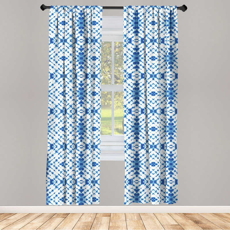 Ethnic Semi-Sheer Rod Pocket Sliding Panel, 28" x 95"
