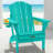 Mallette Adirondack Wood Texture HDPE Foldable Chair Pit Chair with Cup Holder-103547249