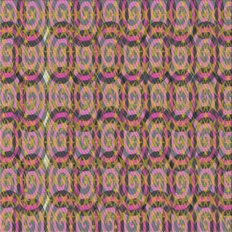 Tapis brun/noir à motifs, Carré 3 pi