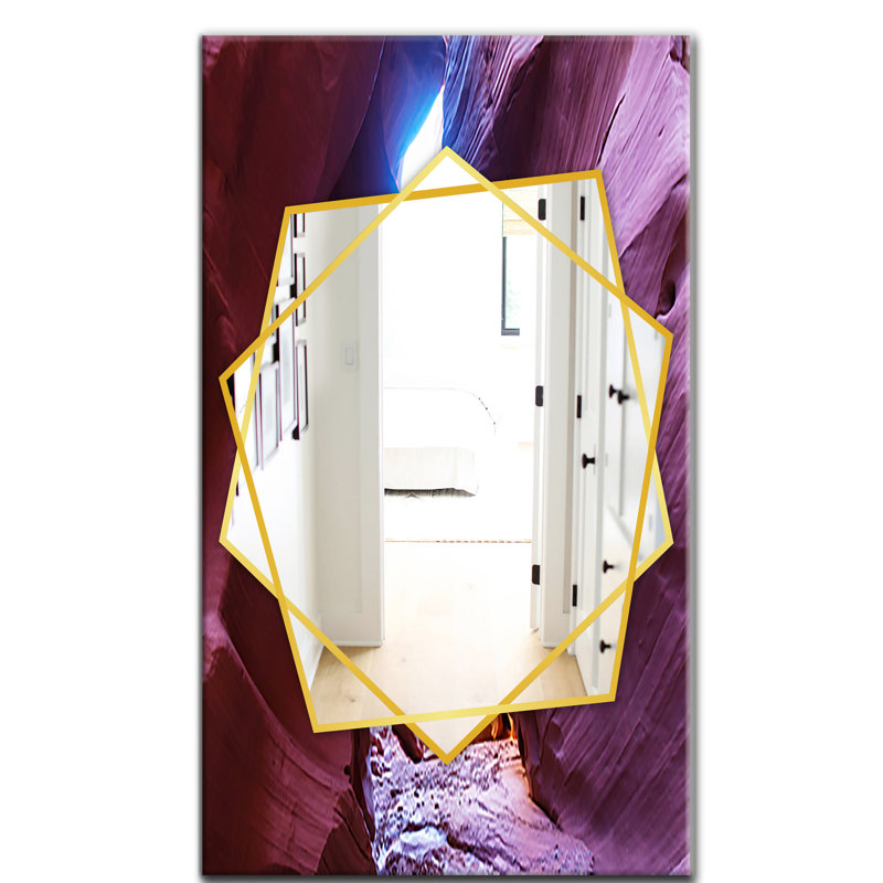 Miroir d'appoint, H 39,4 po x l 29,5 po, Abstrait 1