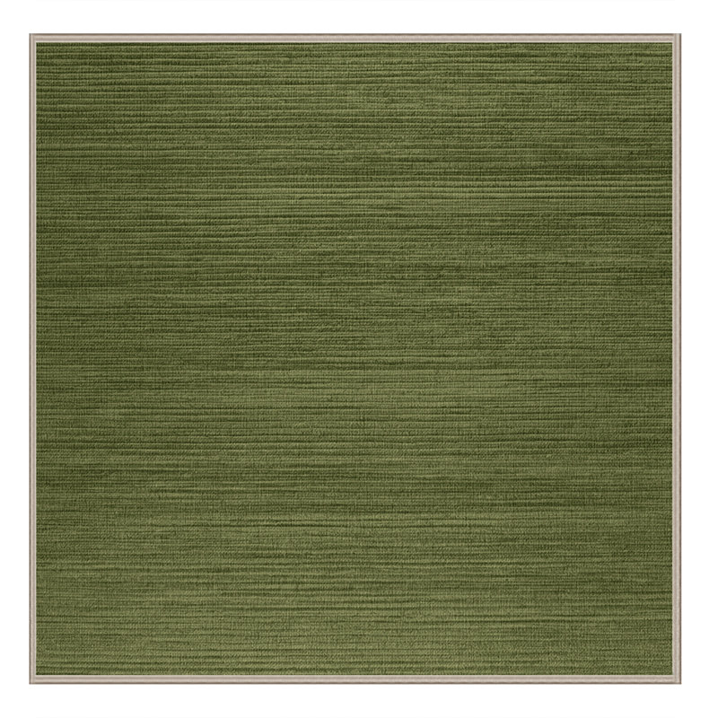 Machine Washable Solid Brown Area Rug, Square 3'