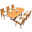 Ensemble de salle à manger rectangulaire en teck pour 6 personnes Willey-1005414748-1072955402-1072955401