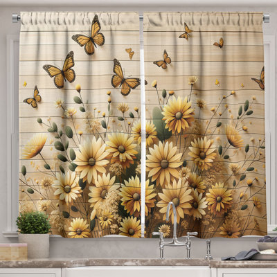 Floral Kitchen Curtain