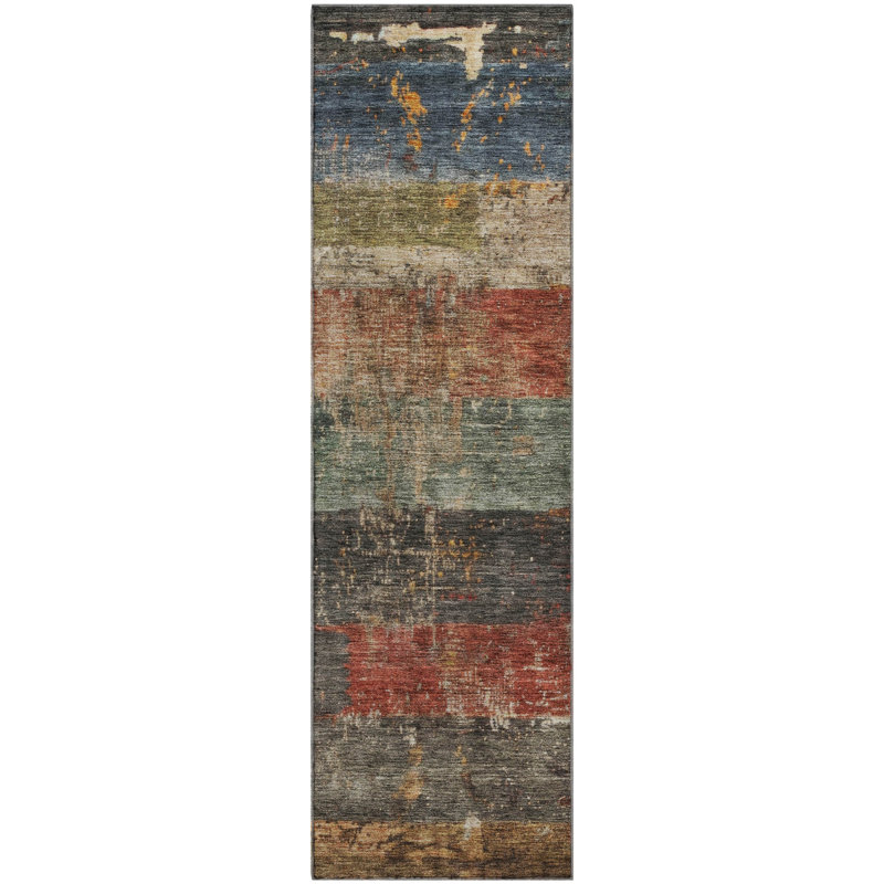 Premium Machine Washable Jessie AMF1198 Stripes Rug, Runner 2'3" x 7'6"